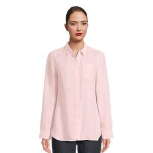L.L. BEAN Pink 100% Linen Button Down Shirt Size 3XL
